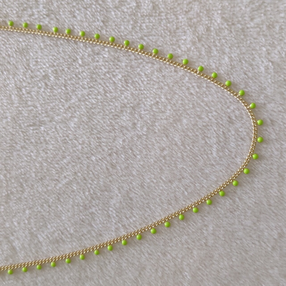Kendra Scott Gold and Lime Necklace